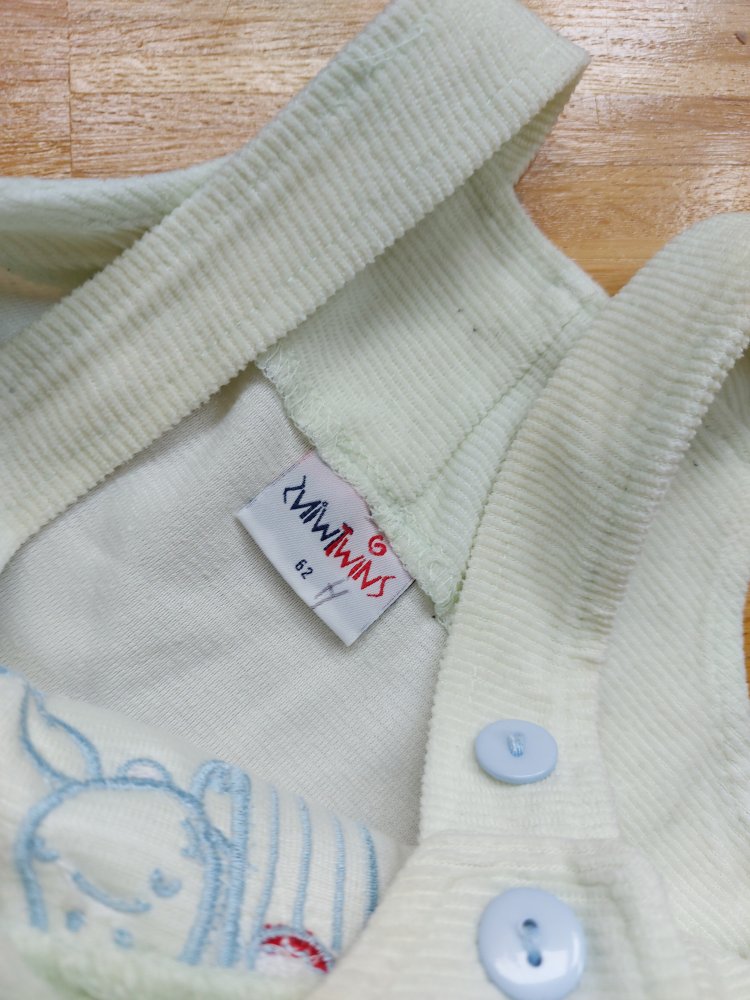 Mintgrüne Latzhose Gr. 62 mitwachsend