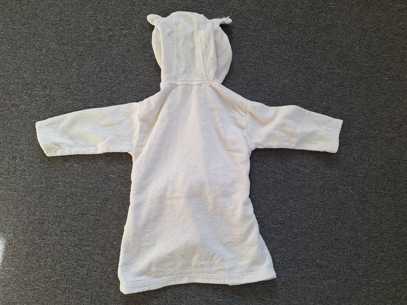 Weißer Bademantel Lämmchen Gr. 86/92