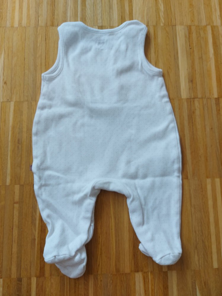 Supersüßer weißer Babystrampler my mummy loves me, Gr. 68 mit Füßchen