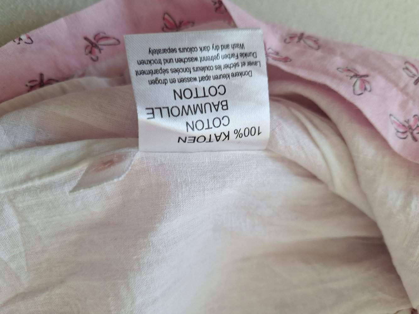 Rosa Kleidchen mit Schmetterlingen/Libellen Gr. 80