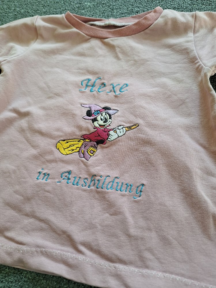 Rosa Langarmpullover mit Minnie Maus 