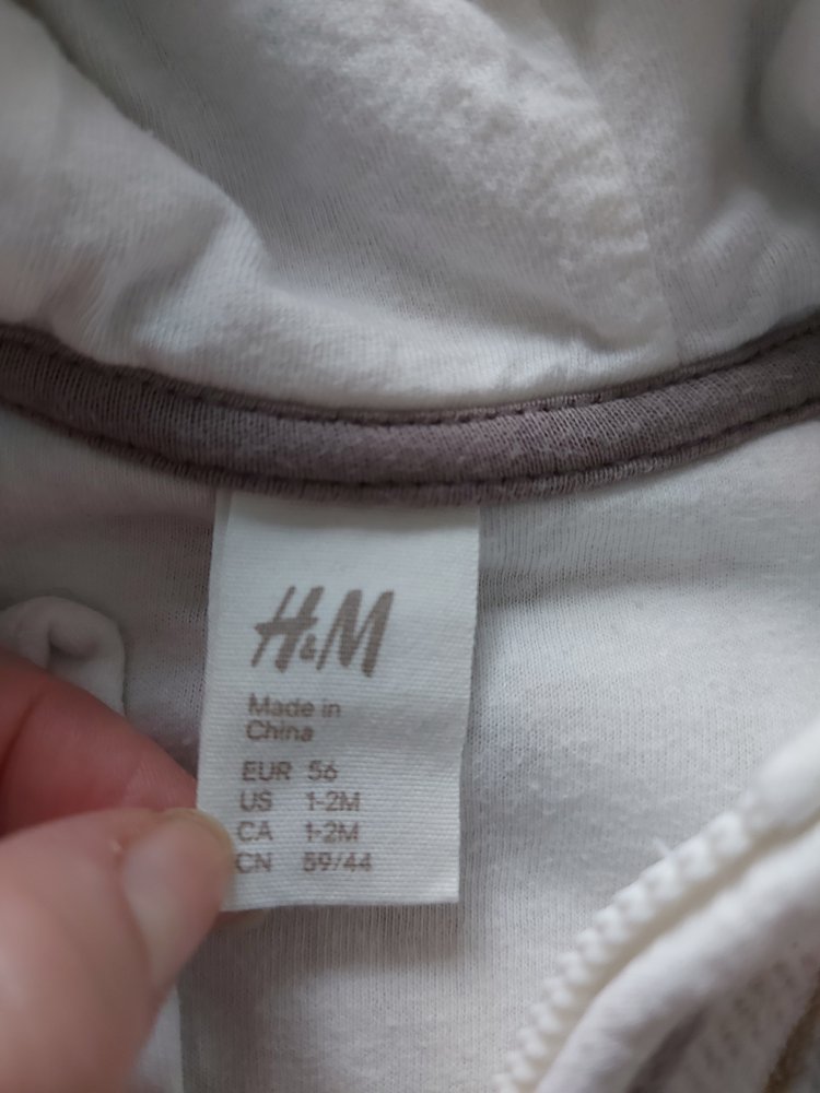 weiß-beige-braun karierte Kapuzenjacke mit Öhrchen Gr. 56