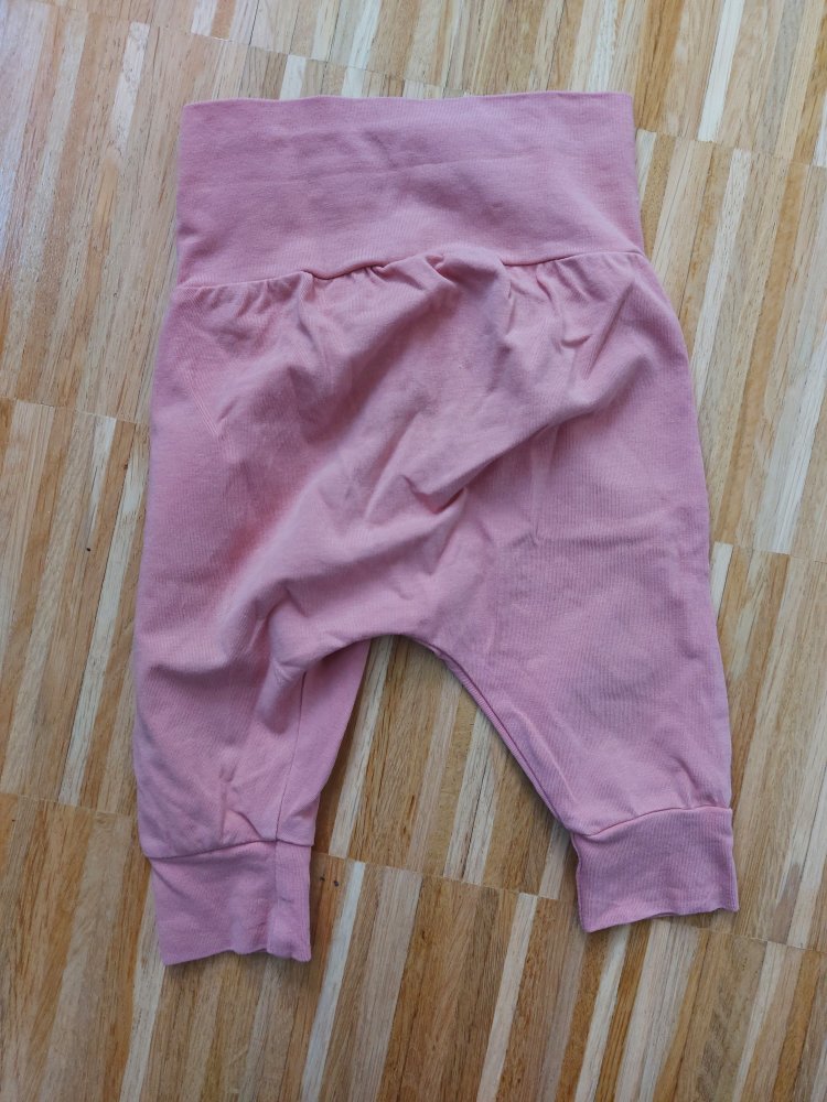 Apricotfarbene Babyhose mit breitem Bund von müsli, Gr. 56