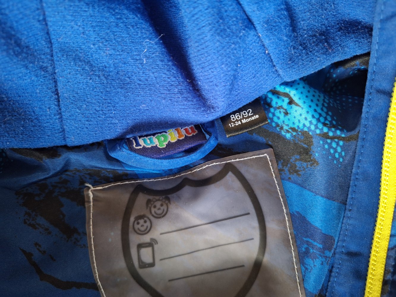 Tolle blaue Winterjacke, Gr. 86/92