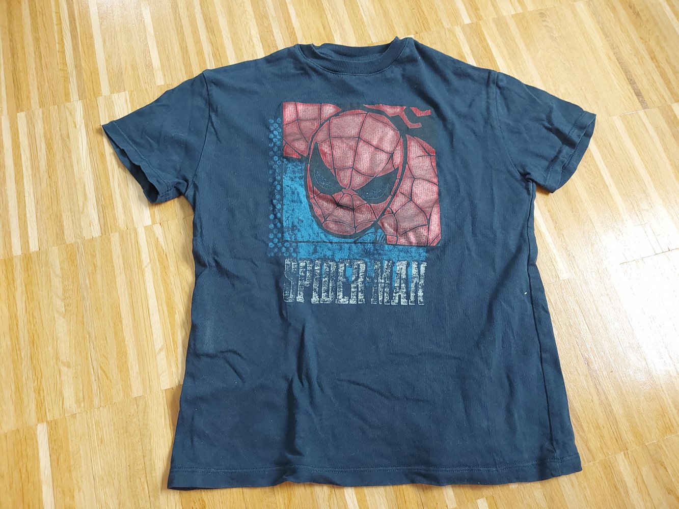 dunkelblaues Spiderman- T-Shirt Gr. 116 Marvel
