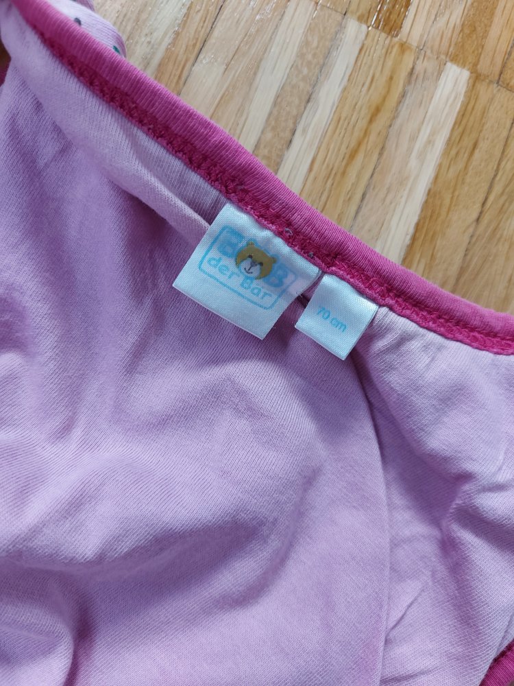 pinker Babyschlafsack mit Eulen 70 cm