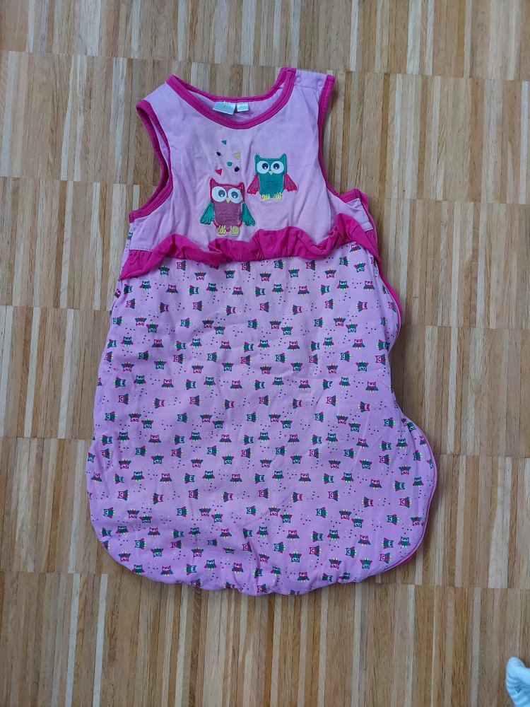 pinker Babyschlafsack mit Eulen 70 cm