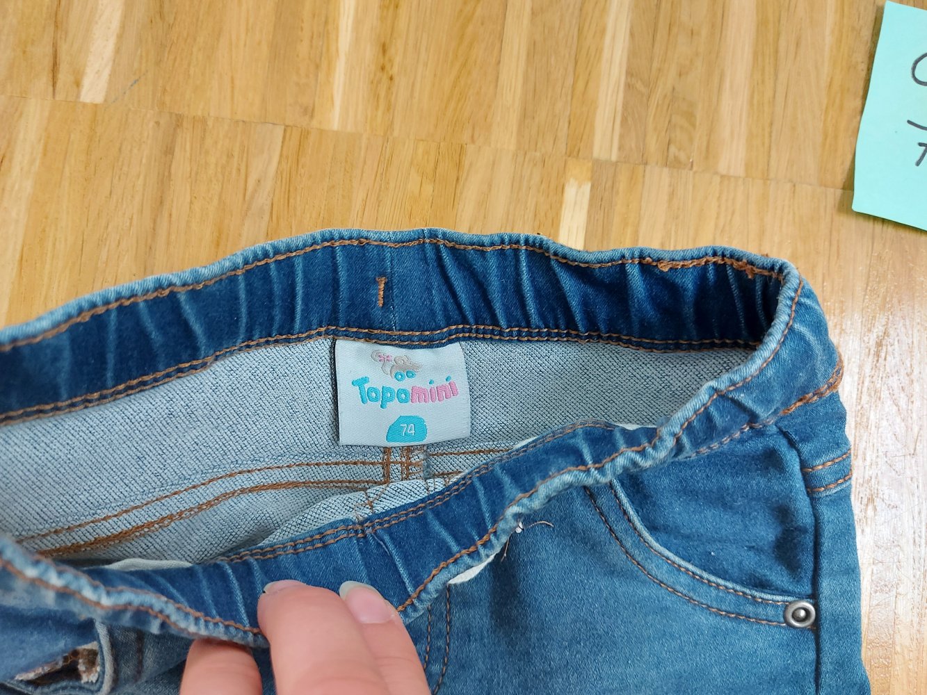 kurze Baby-Jeanshose, Gr. 74