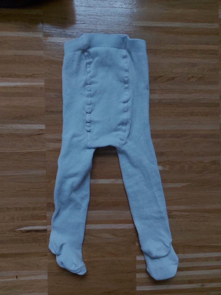 weiße Babystrumpfhose