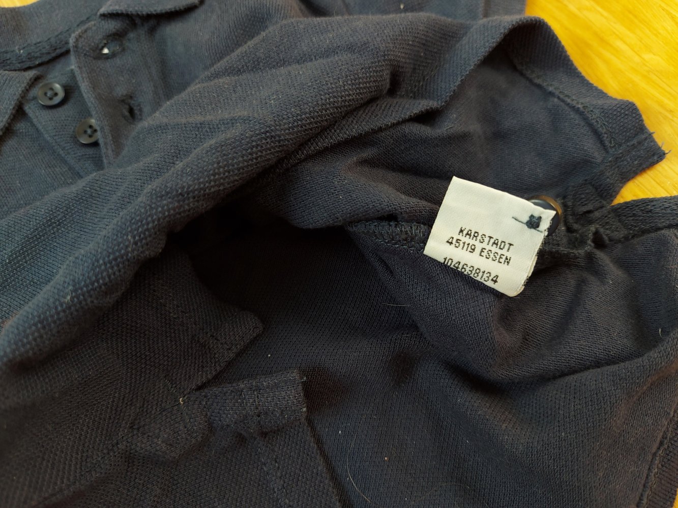 dunkelblaues Poloshirt Gr. 74 kurzärmlig