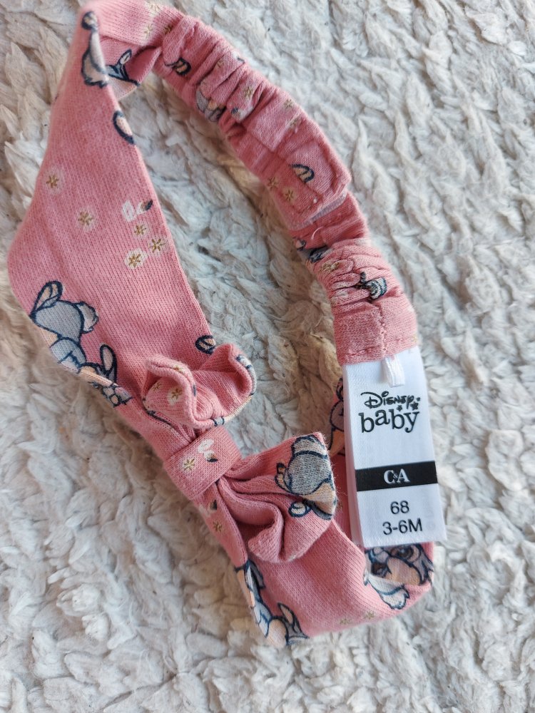 pinker Babystrampler mit Klopfer mit passender Haarschleife Gr. 68 Hase Osteroutfit