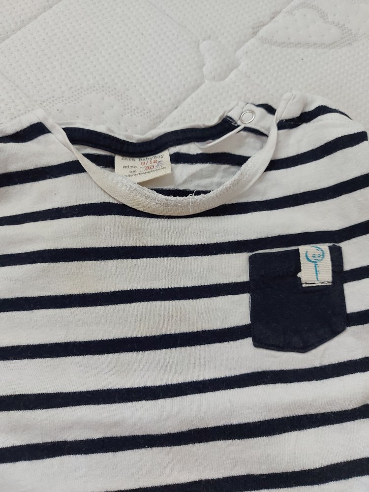 gestreiftes Baby-T-Shirt von Zara Baby, Gr. 80
