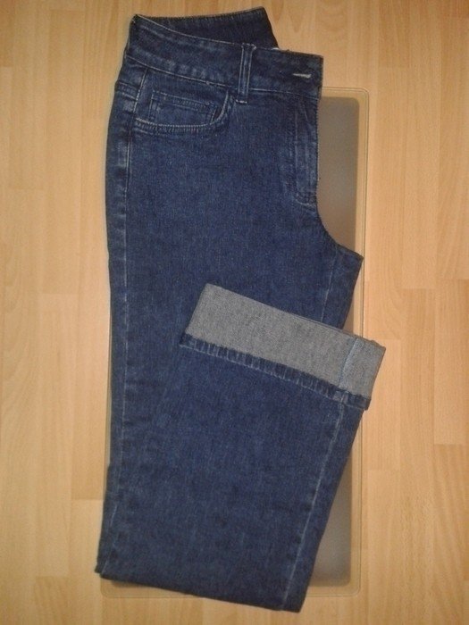 Sehr schöne blaue Jeans mit hohem Bund Gr. 19 Wie Neu!