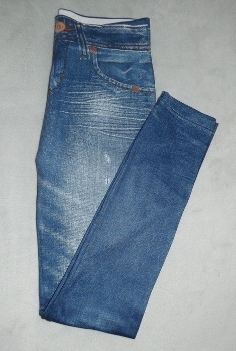 Schöne Schlupf- Leggings in Jeans- Optik