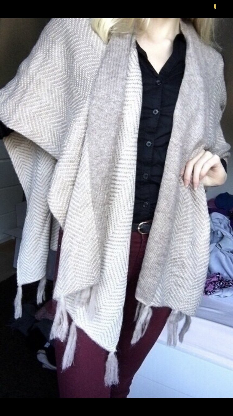 Zero Poncho beige nude