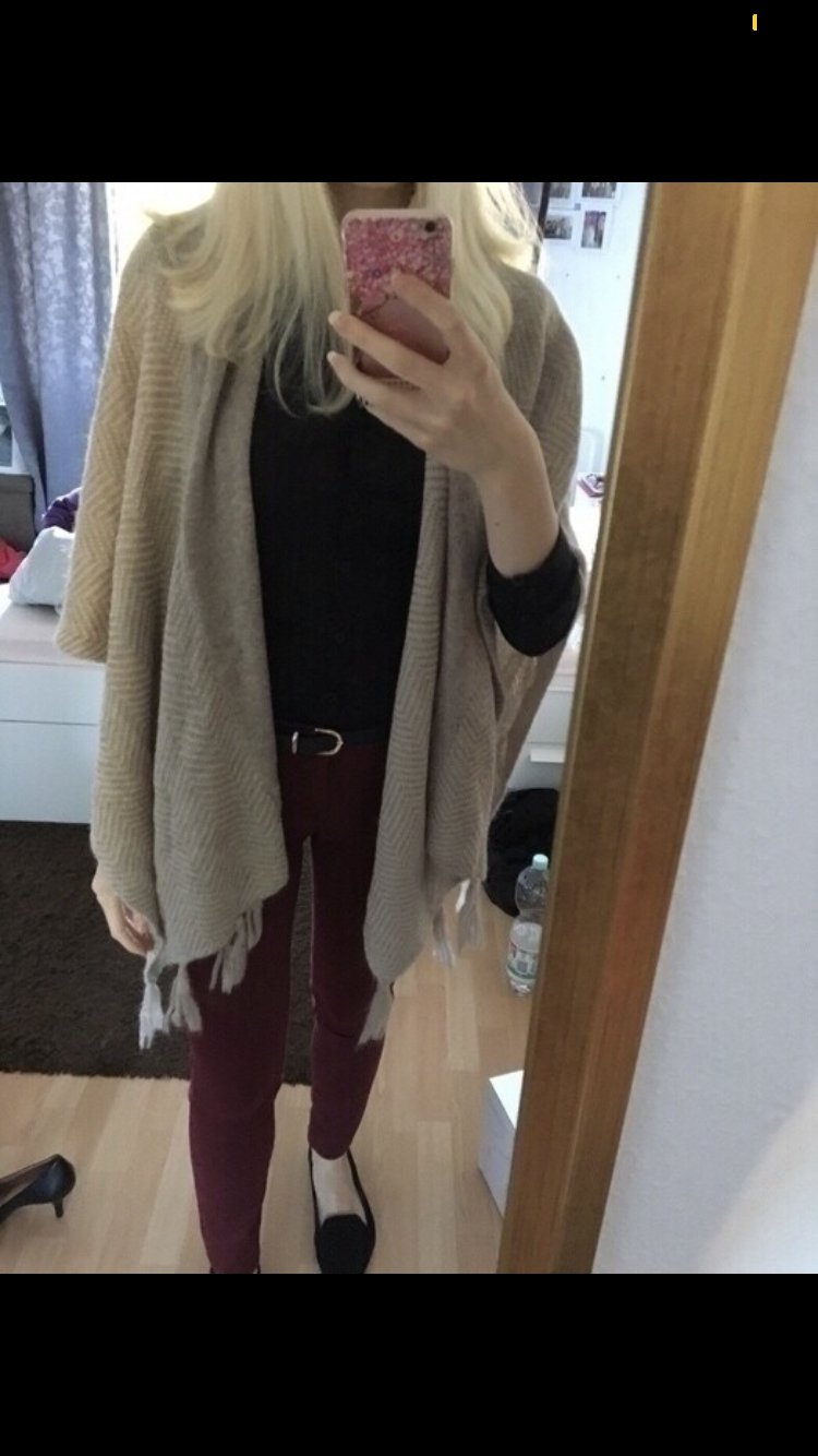 Zero Poncho beige nude