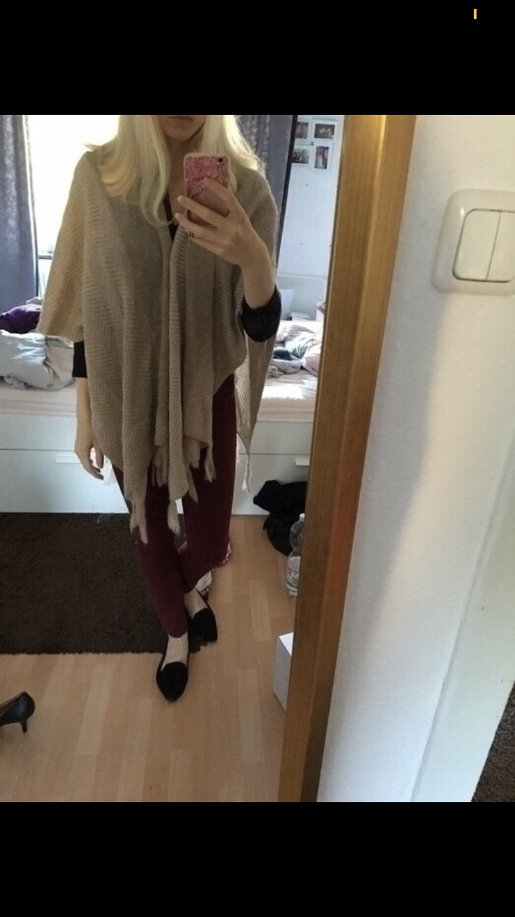 Zero Poncho beige nude