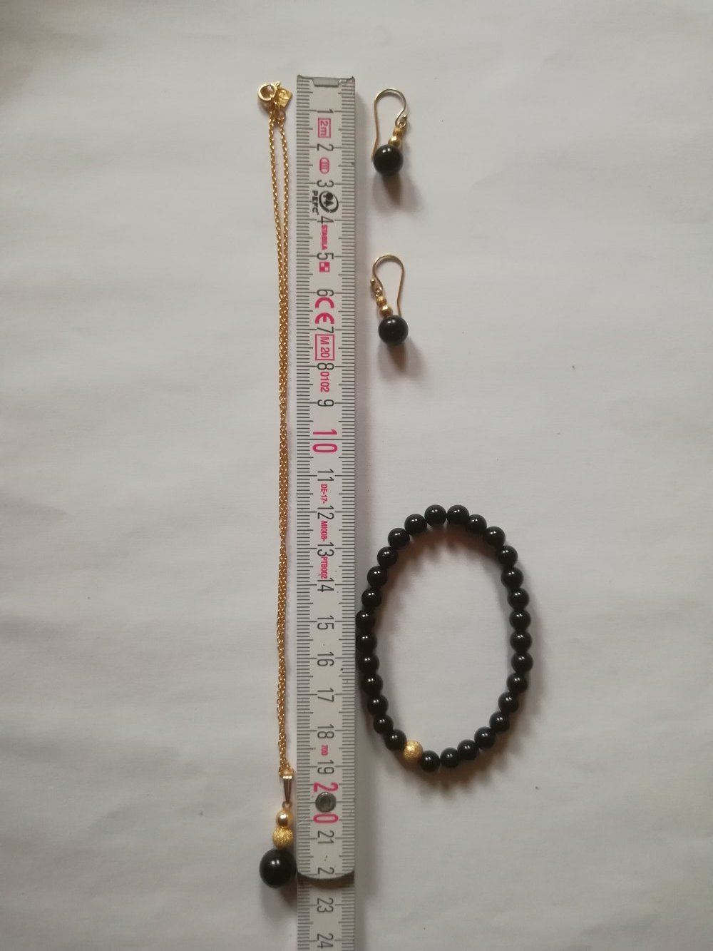 Schmuckset Kette Ohrringe Armband GF 13K