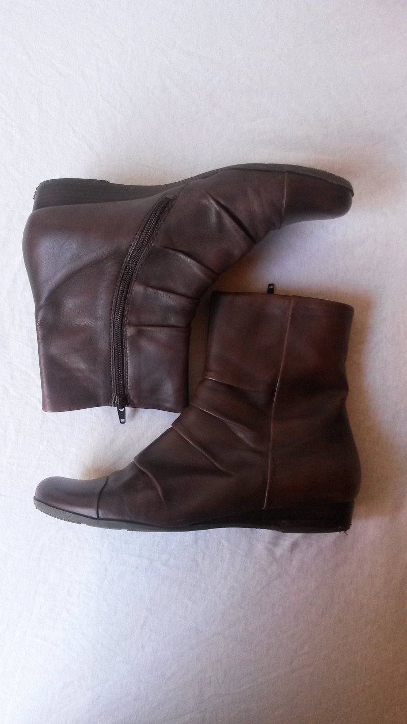 Stiefelette Marc braun Leder Softwalk Keilabsatz Gr. 41