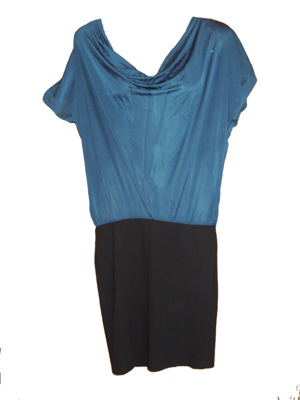 Kleid türkis petrol Wasserfallkragen Vero Moda Gr. S