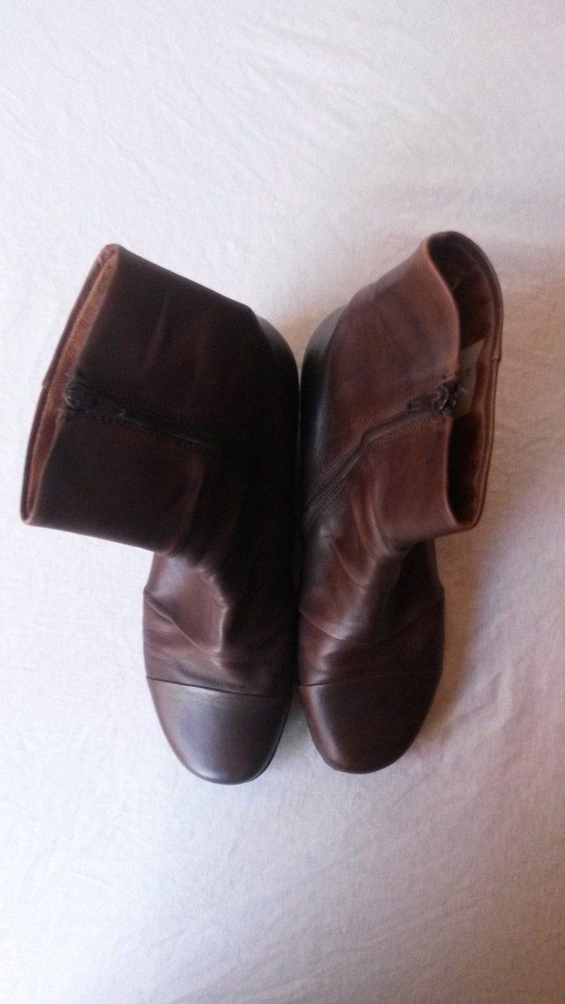 Stiefelette Marc braun Leder Softwalk Keilabsatz Gr. 41