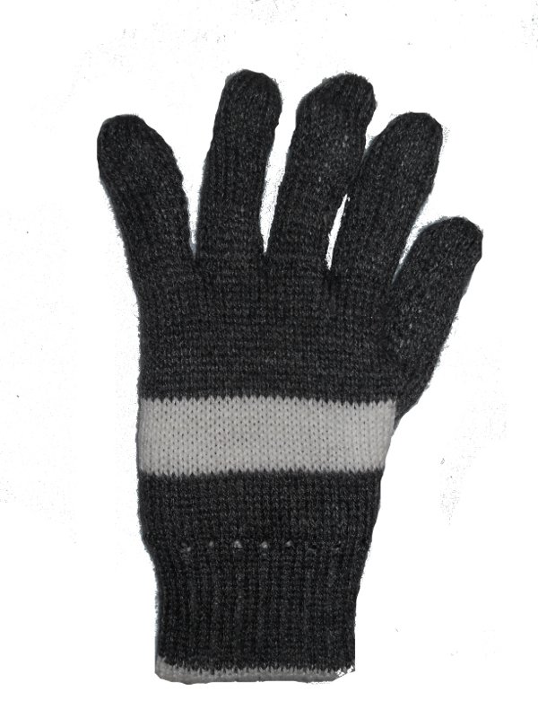 wendbare Handschuhe Fingerhandschuhe Strickhandschuhe Aztekenmuster schwarz weiß Lama Alpaka