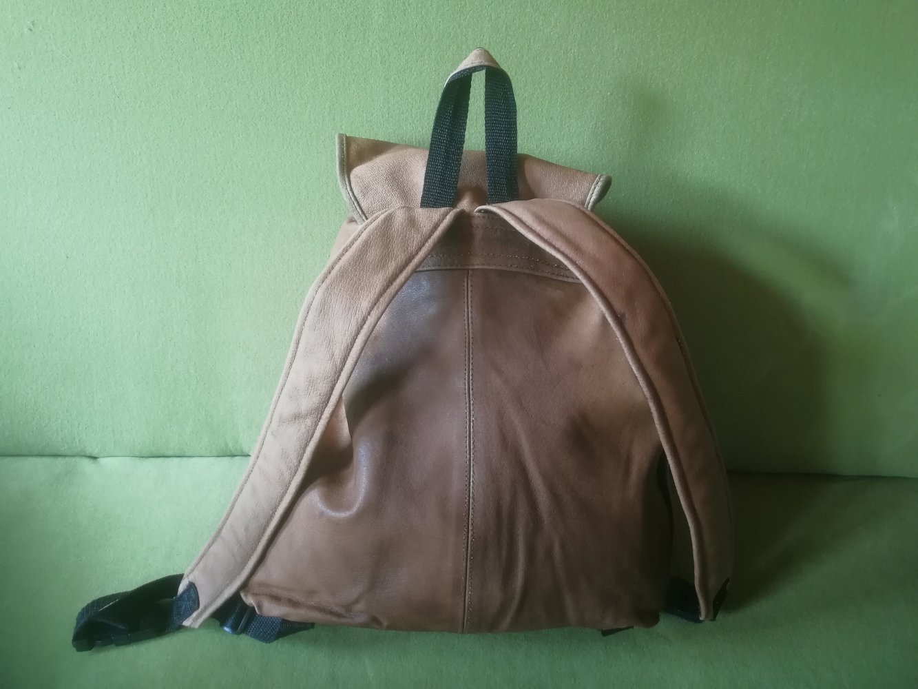 Rucksack Leder Echtleder braun Vintage