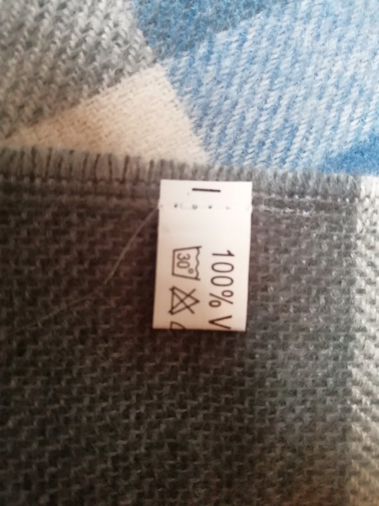 Schal Stola groß XXL kariert blau grau Viskose NEU