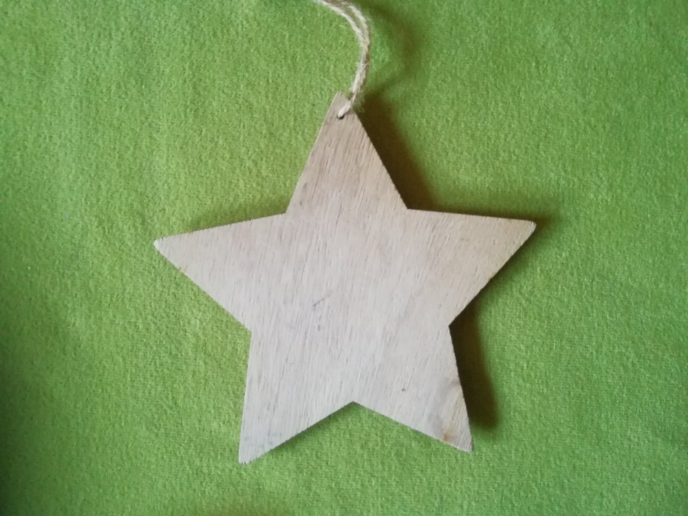 Anhänger Stern Weihnachten Holz Metall 16 cm