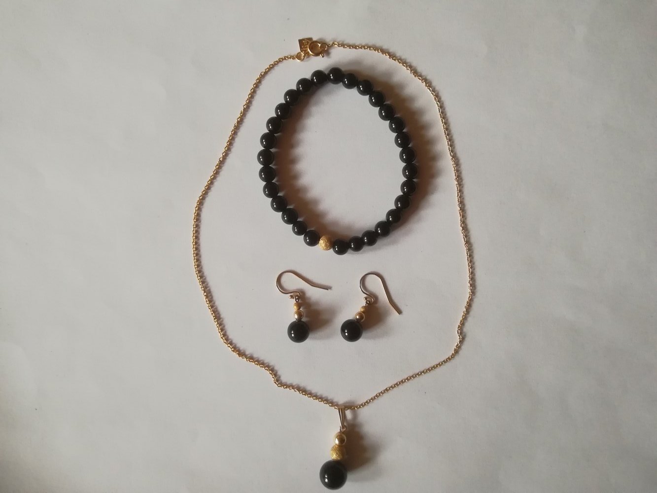 Schmuckset Kette Ohrringe Armband GF 13K
