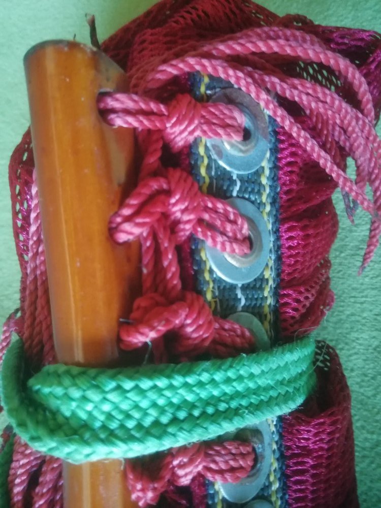  Hängematte Netz Mesh rot NEU