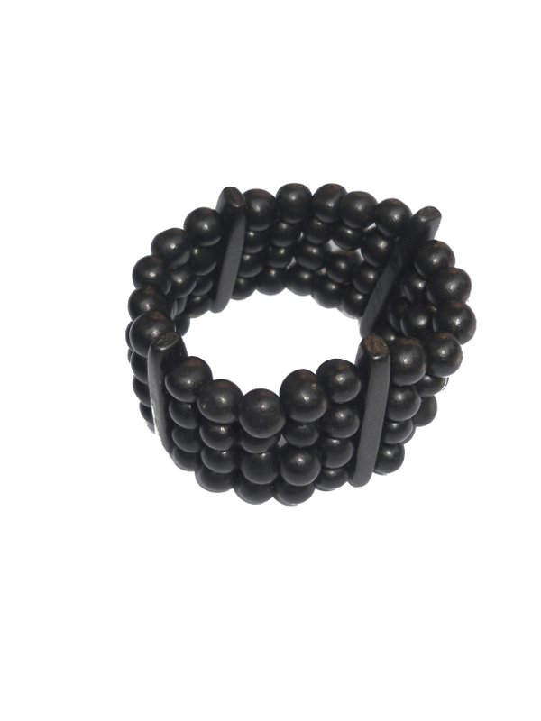 schwarzes Armband aus Naturmaterial