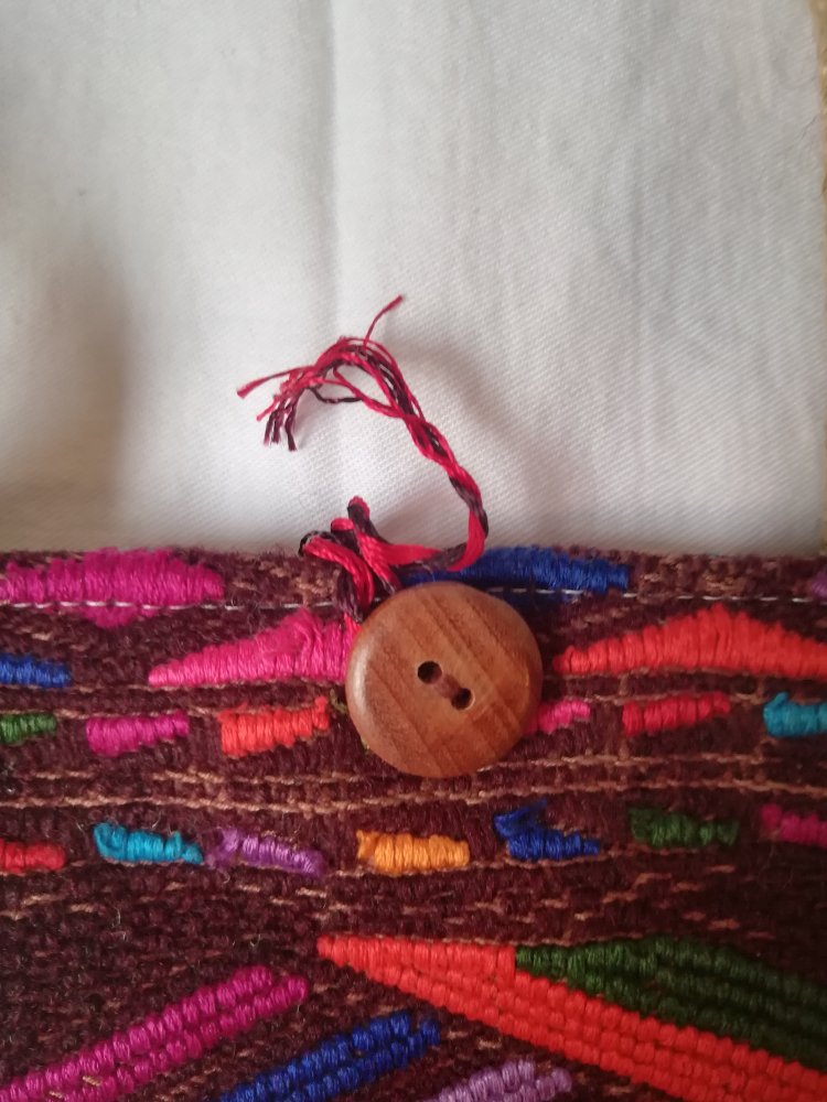 Tasche Jutebeutel Jutetasche Stickerei Hippie Ethno Indigen NEU