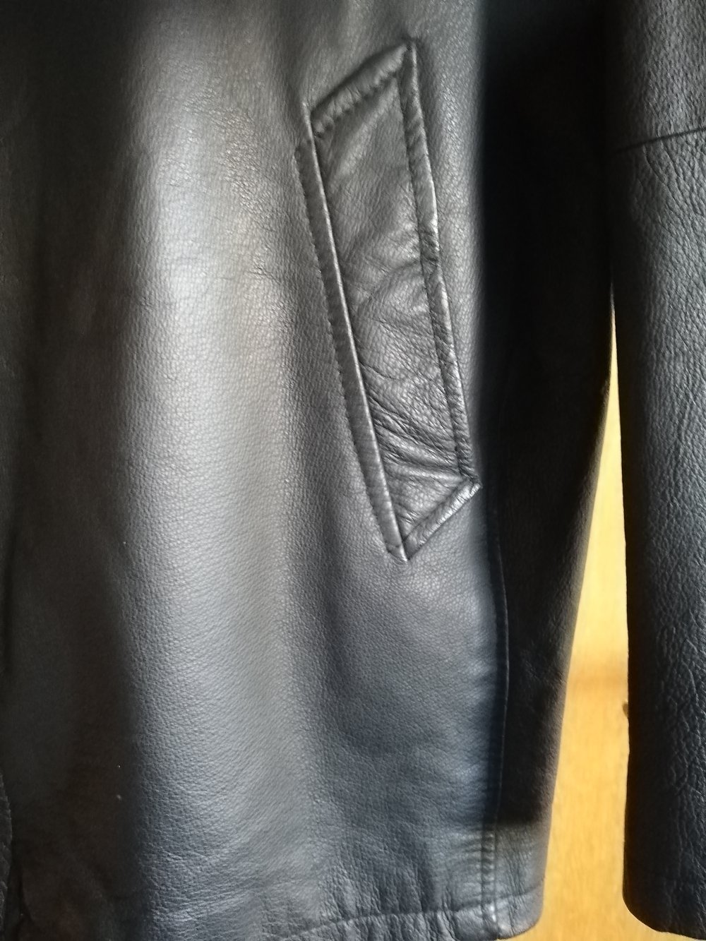 Lederjacke - schwarz - Smooth City Collection - Gr. 52/54
