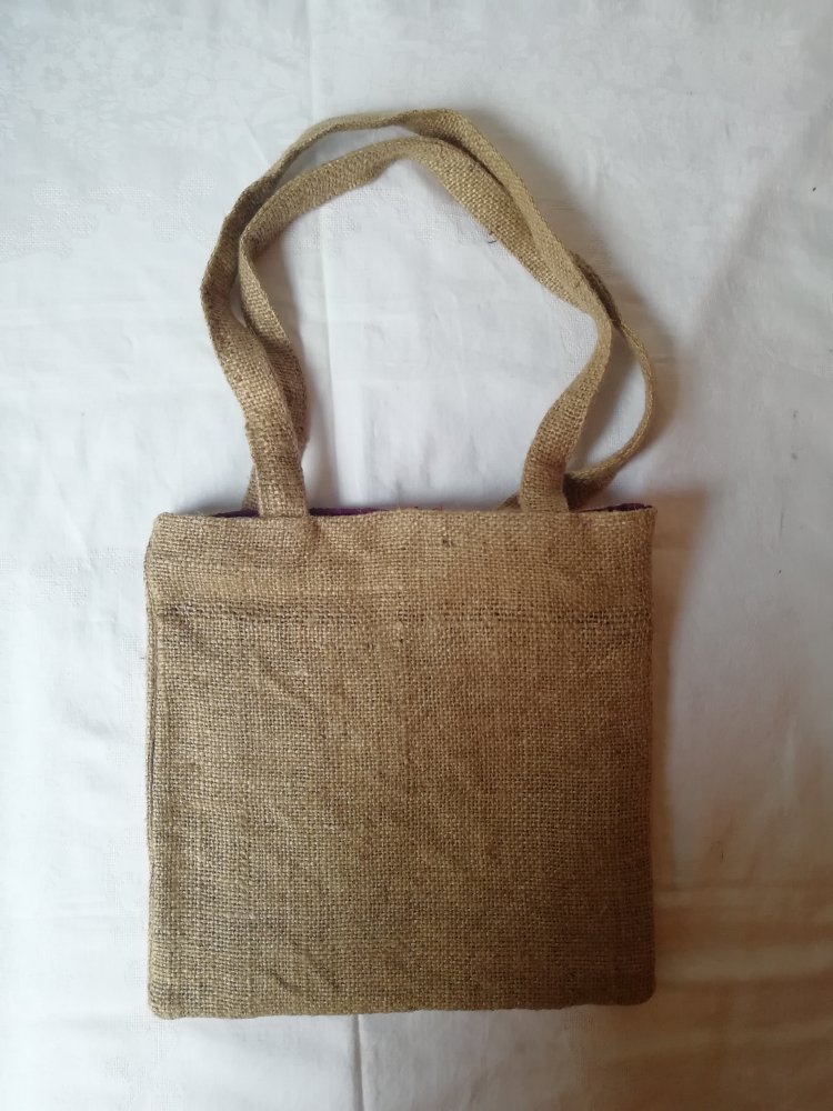 Tasche Jutebeutel Jutetasche Stickerei Hippie Ethno Indigen NEU