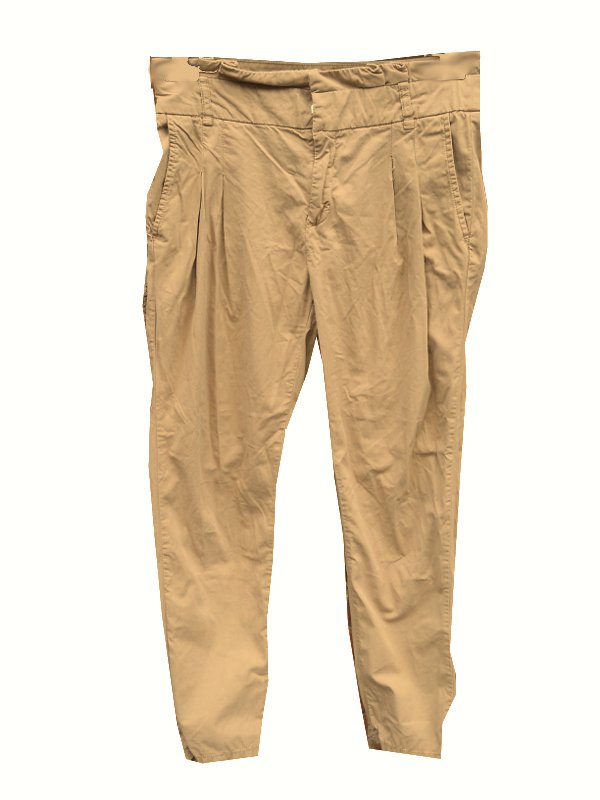 Hose beige Zara Basic Bundfalten Gr. XS - 32/34