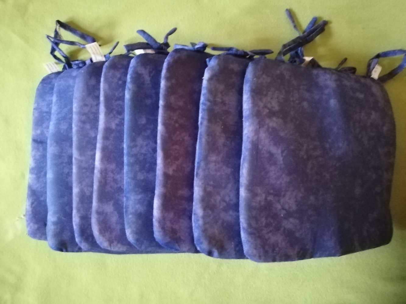 8 Stuhlkissen Sitzkissen blau