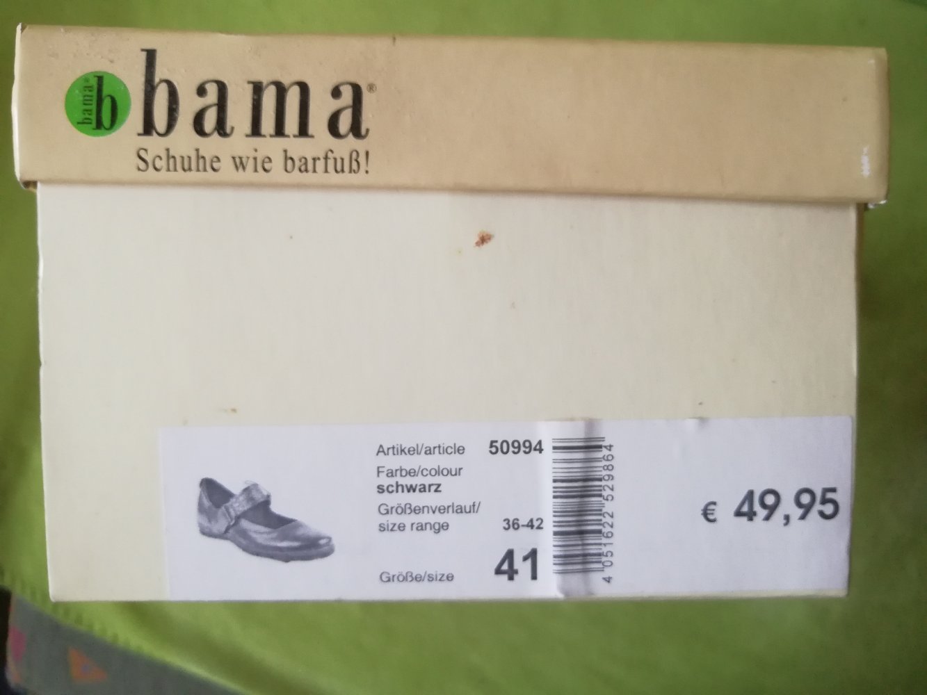 Ballerina schwarz Bama Gr. 41
