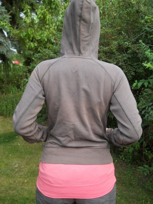 Sweatshirt hellbraun Print Kapuze Gr. 38 H&M