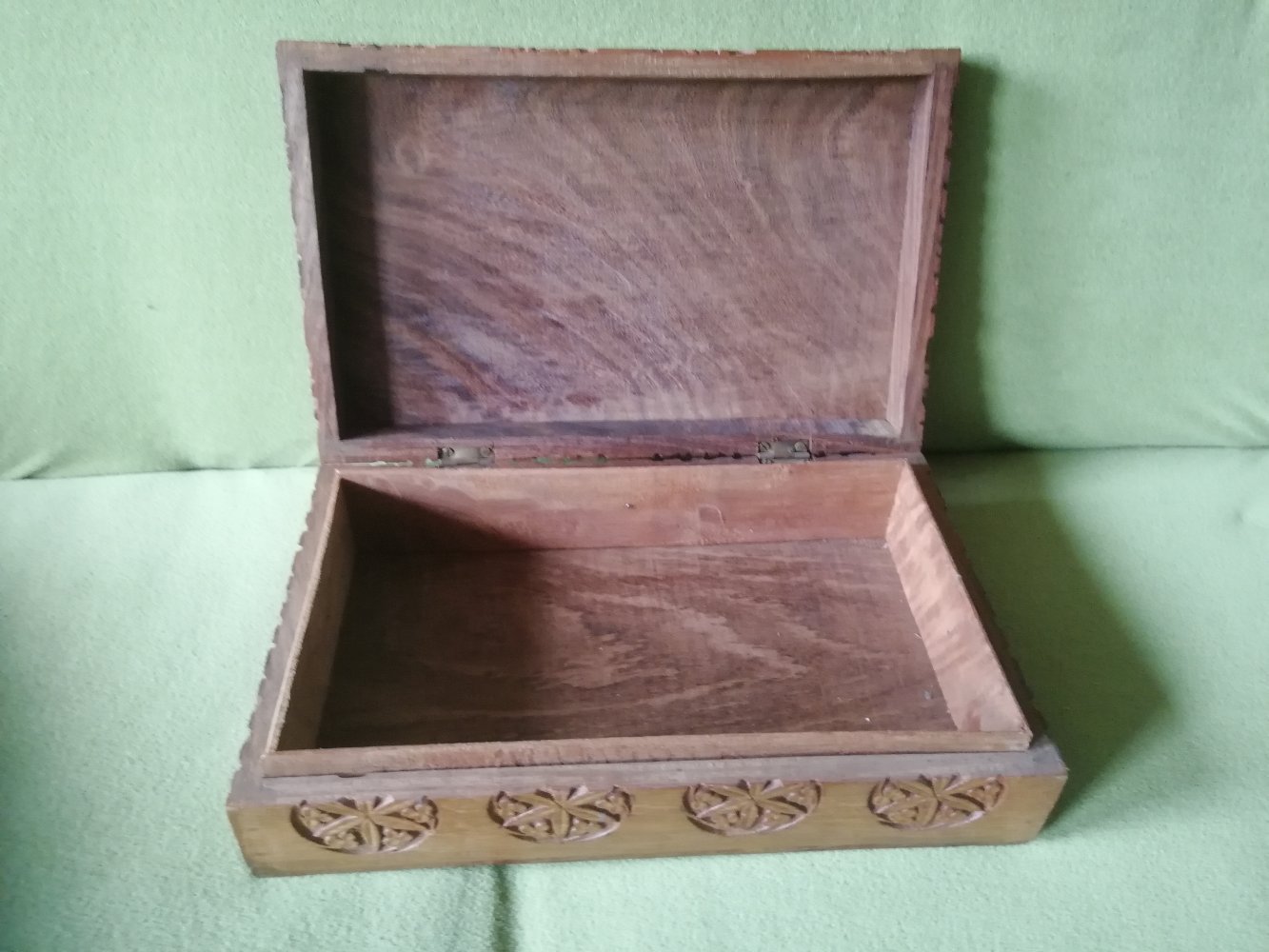  Holzbox Schatulle Schmuckaufbewahrung Holz Indien alt