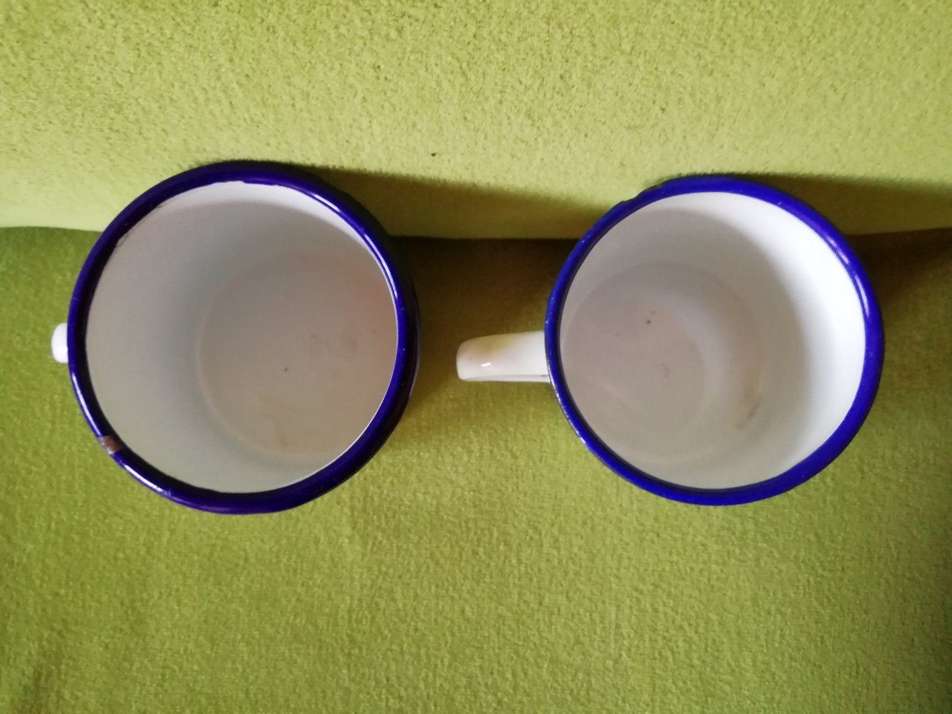  2 x Becher Emaille Emaillebecher Kaffeebecher