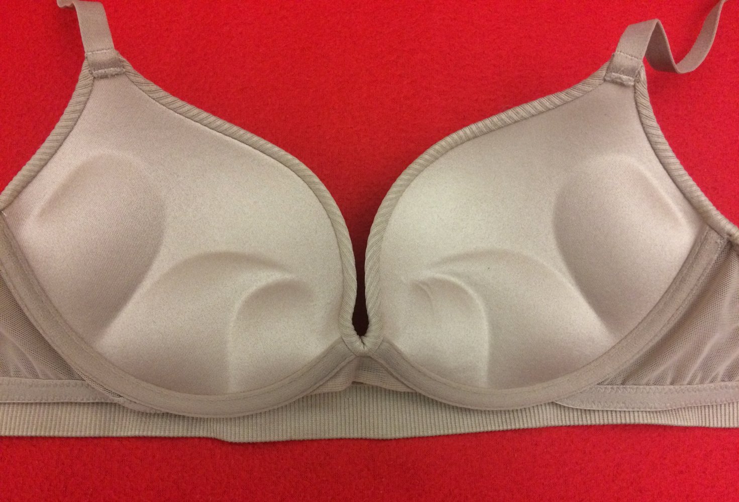 3x Seamless Super-Push-up-BH, beige, SET