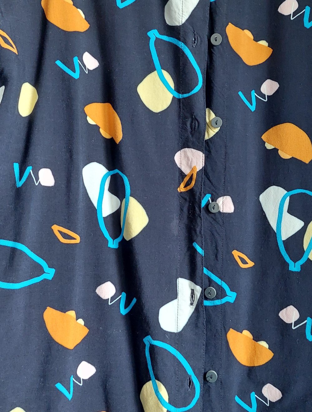 EDC Bluse Blau Muster