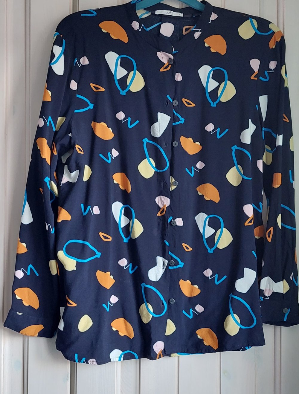 EDC Bluse Blau Muster