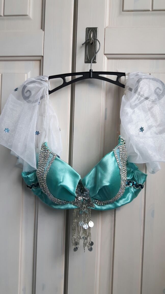 Tanz Kostüm Bauchtanz Bellydance Türkis / Grün 