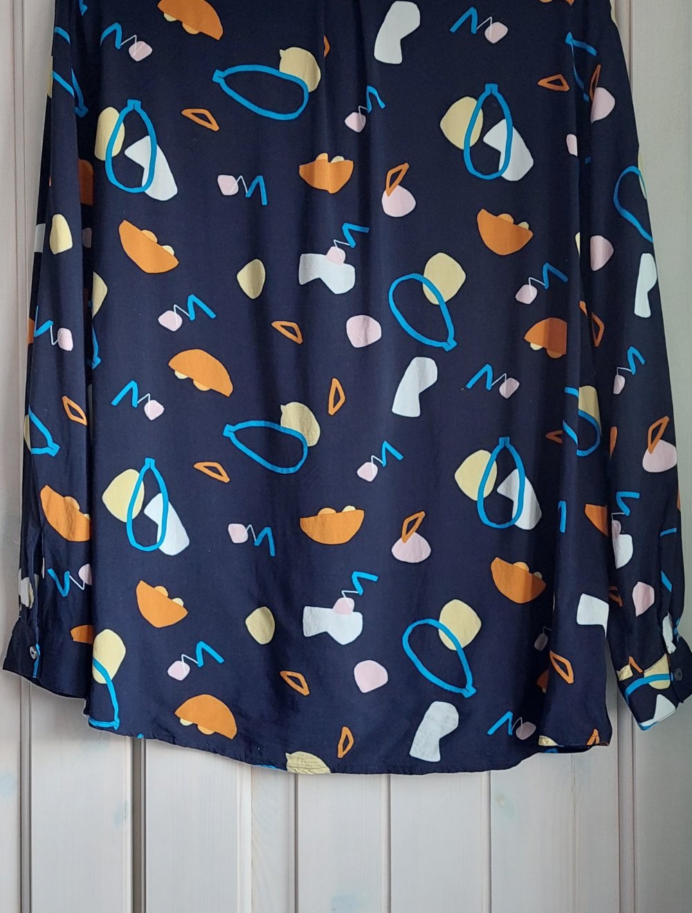 EDC Bluse Blau Muster