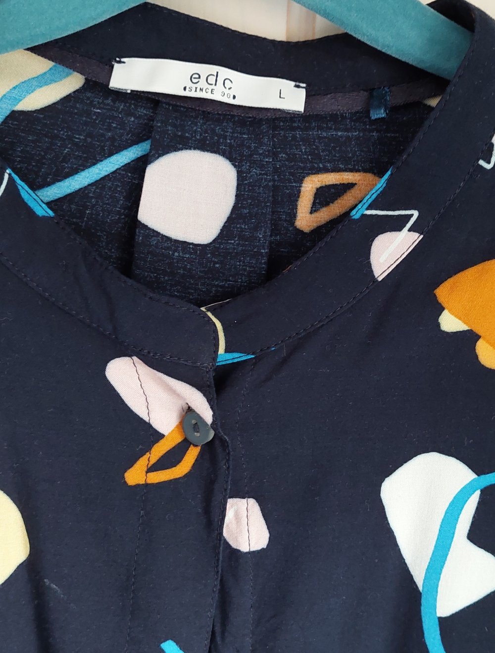 EDC Bluse Blau Muster