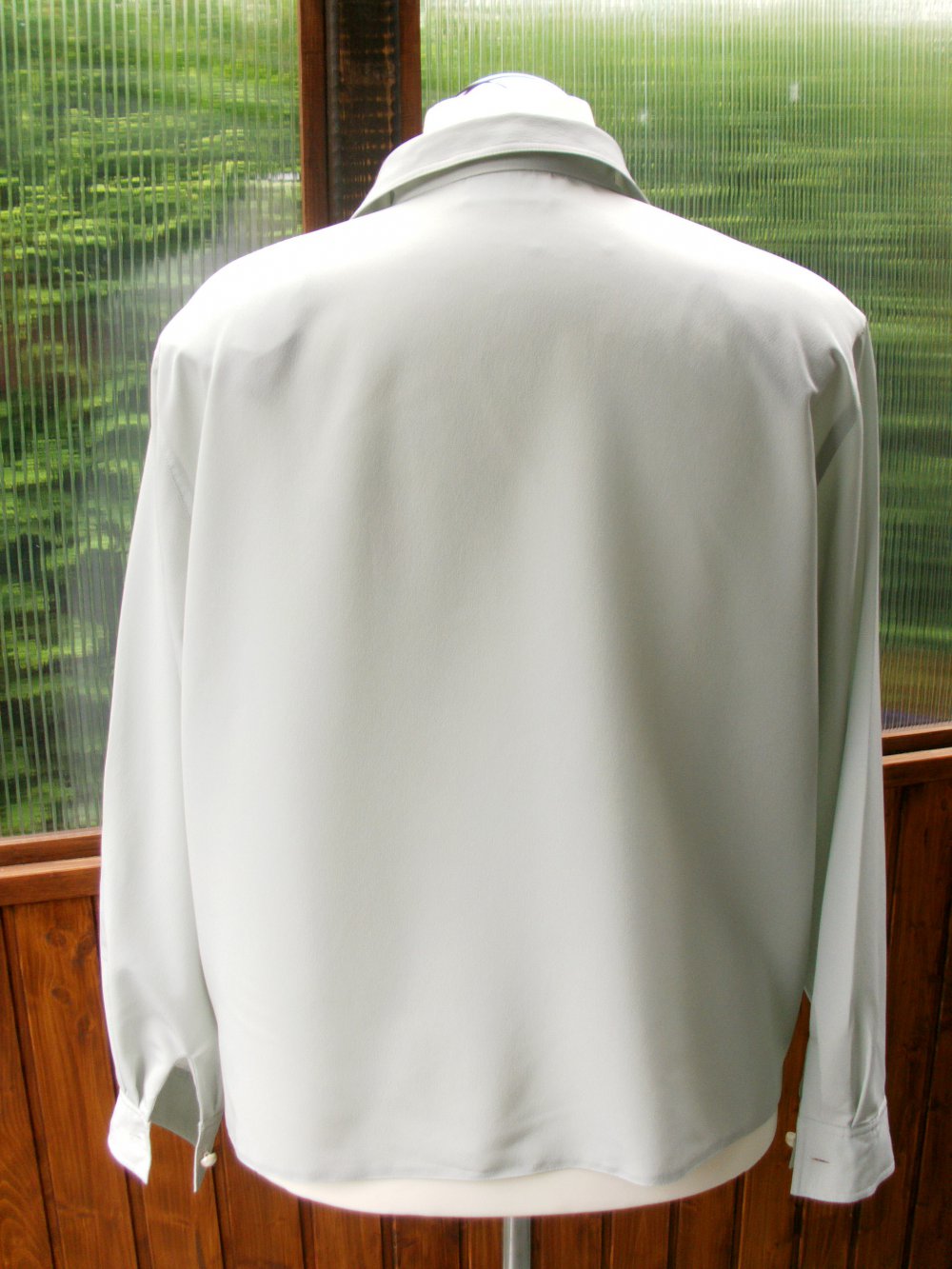 Bluse Langarm in hellem khaki / Büro