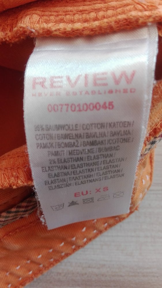 Hose in currygelb / orange von Review Größe XS 34