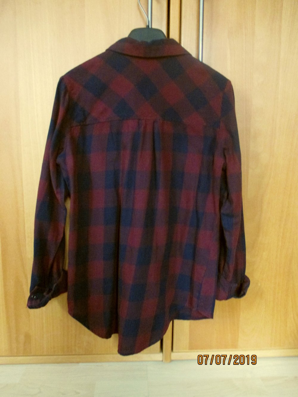 Rot-blau kariertes Hemd, Gr. S (XS)